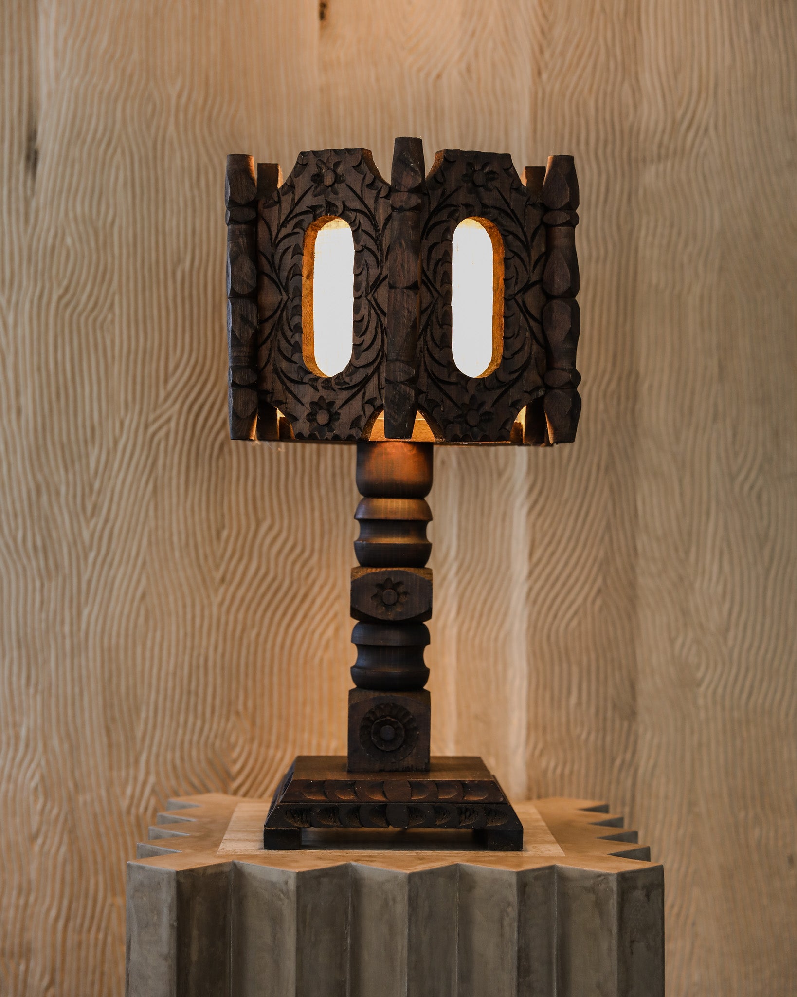 Tramp Art Table Lamp