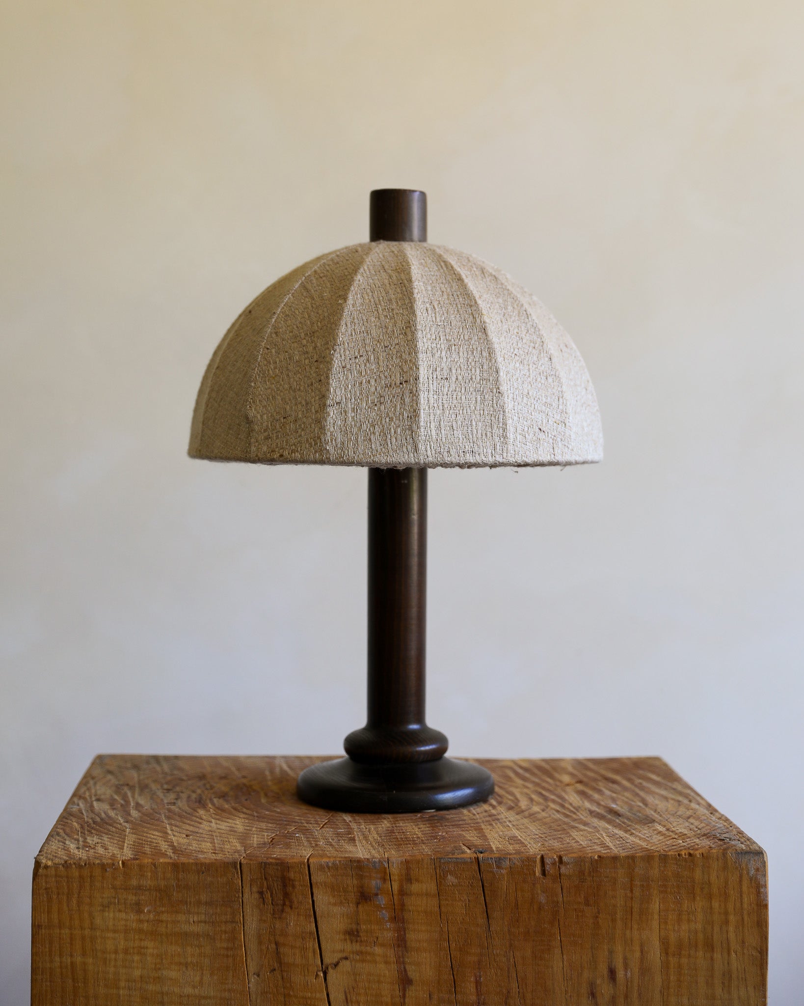 Mid-Century Wood Table Lamp