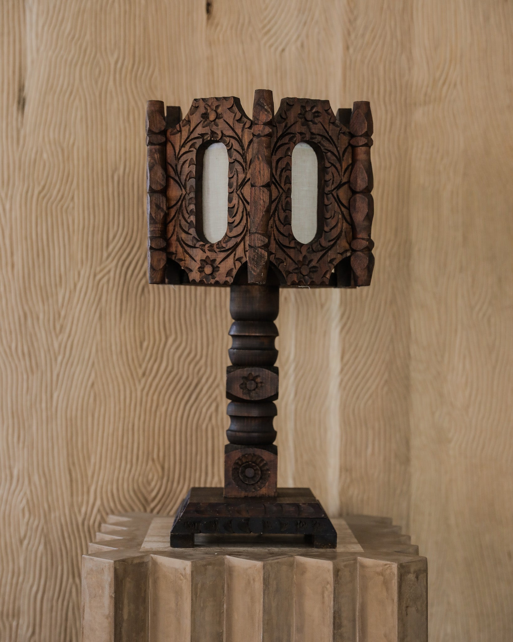 Tramp Art Table Lamp