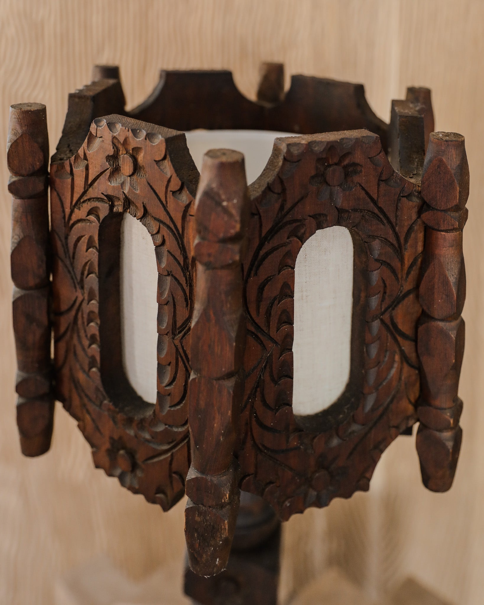 Tramp Art Table Lamp