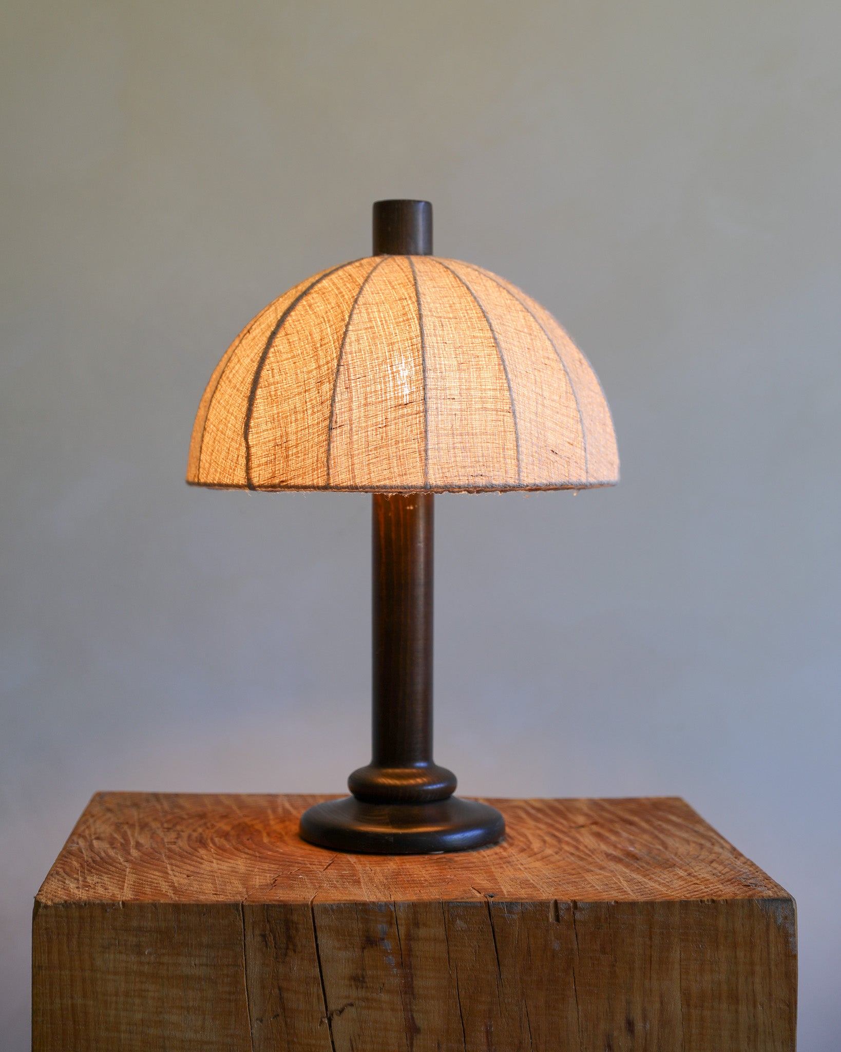 Mid-Century Wood Table Lamp