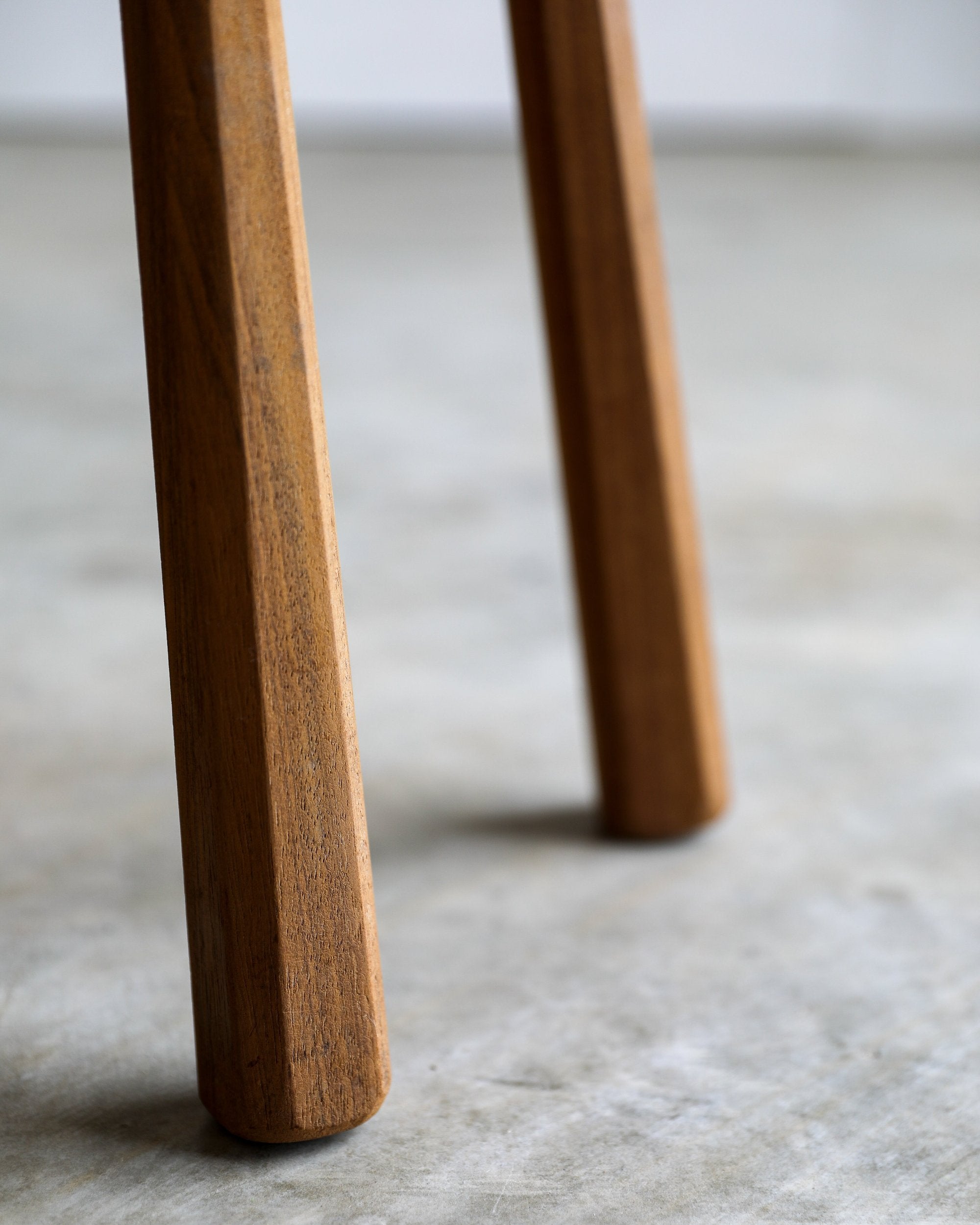 vintage carved wood accent chair foot detail