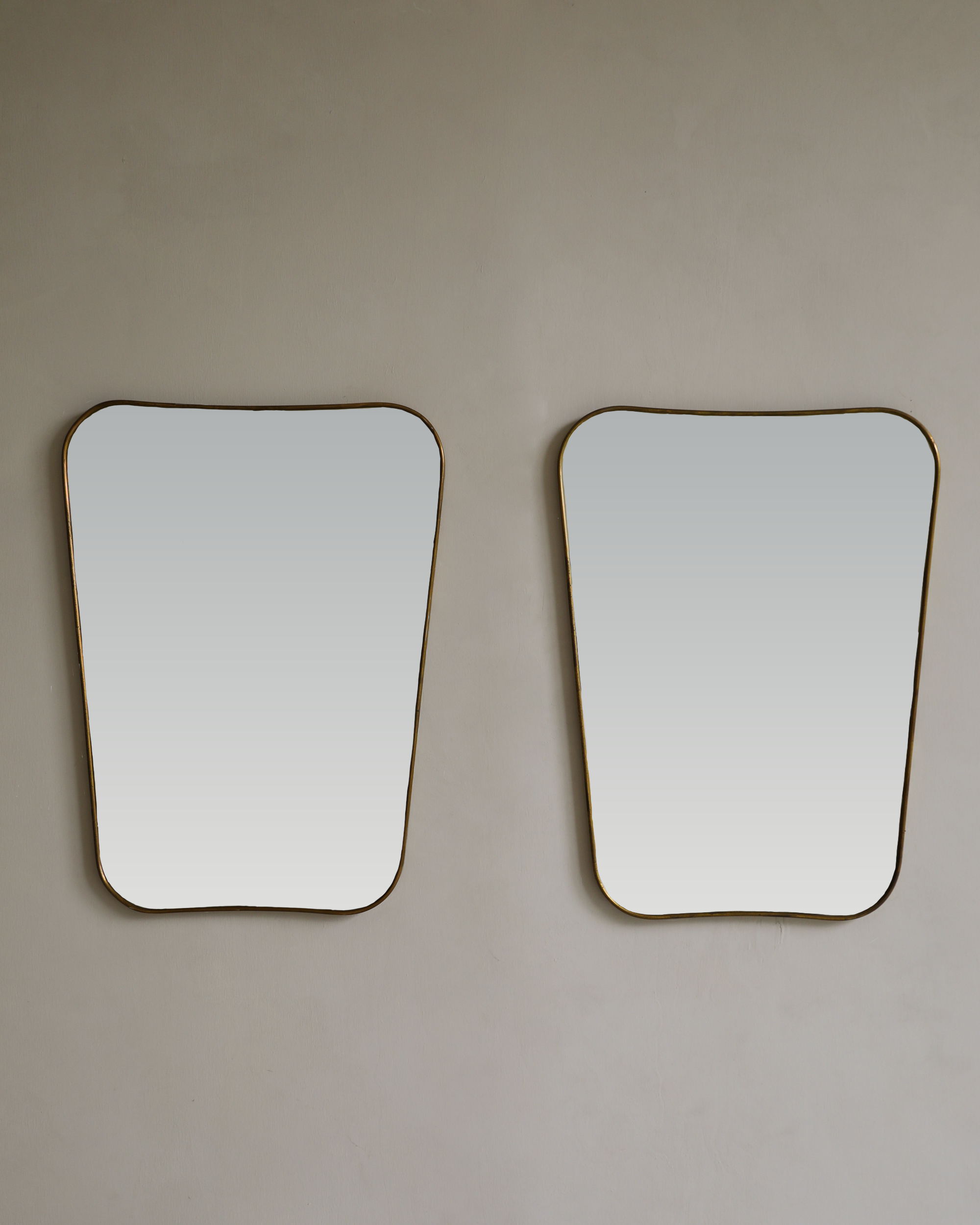 original vintage gio ponti brass mirrors from italy