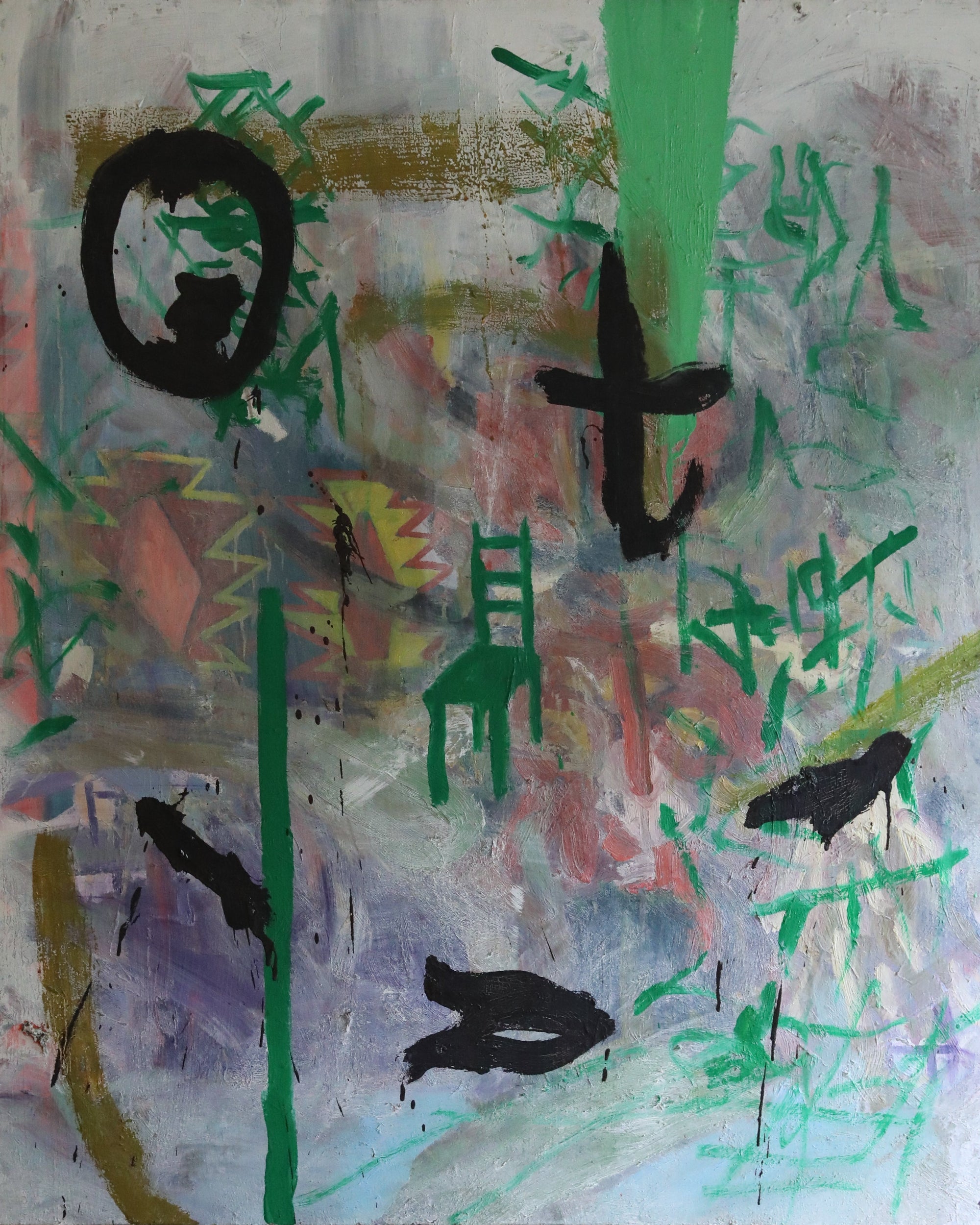 original oil painting by travis carrier entitled crazy patterns on your sheets 