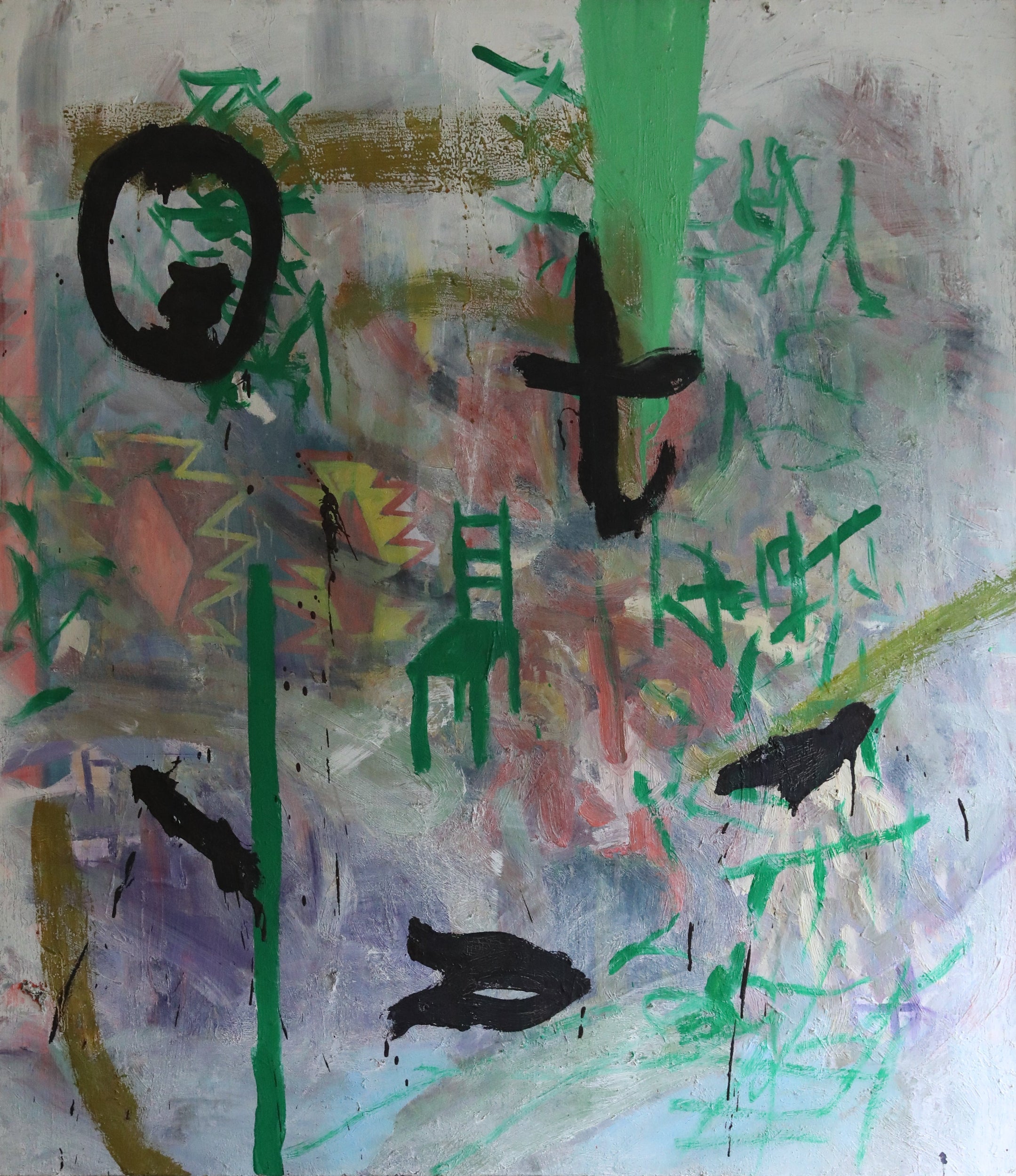 original oil painting by travis carrier entitled crazy patterns on your sheets